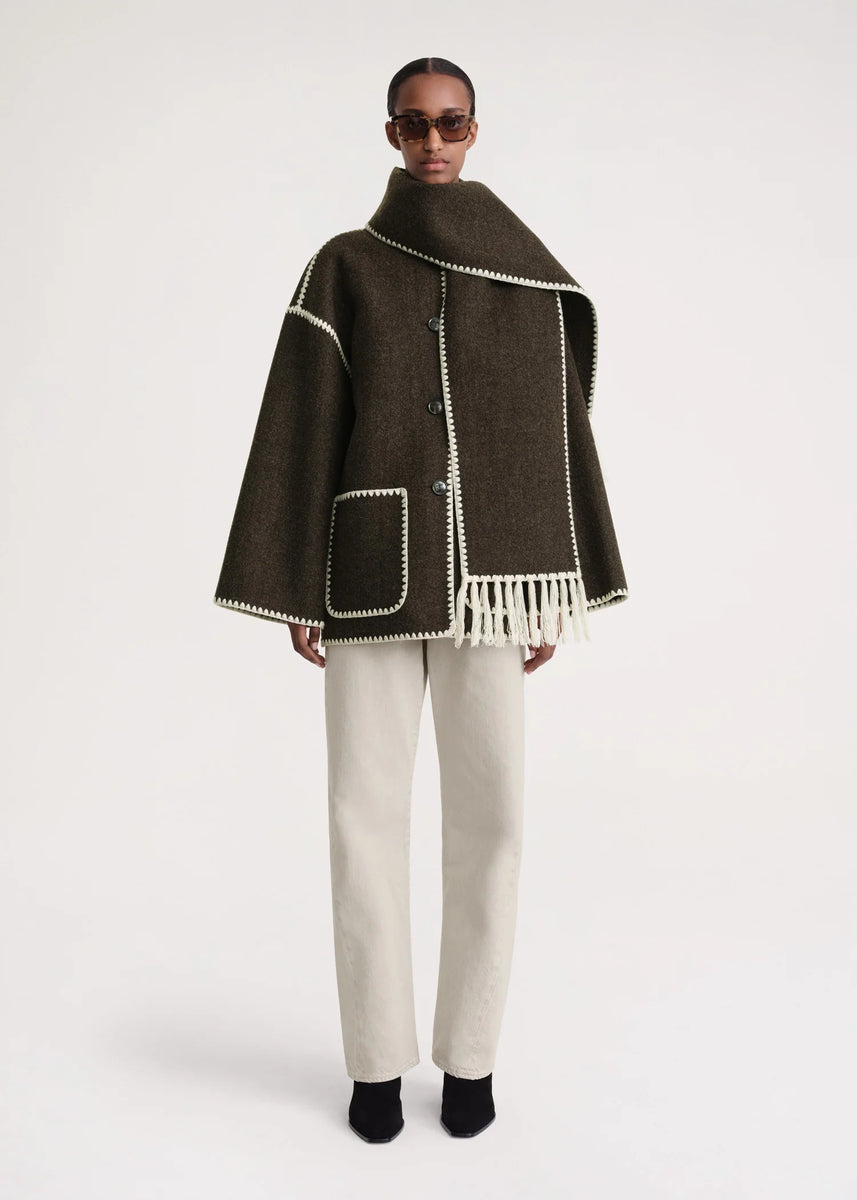 Scarf Jacket Chocolate Melange – Petite Chérie