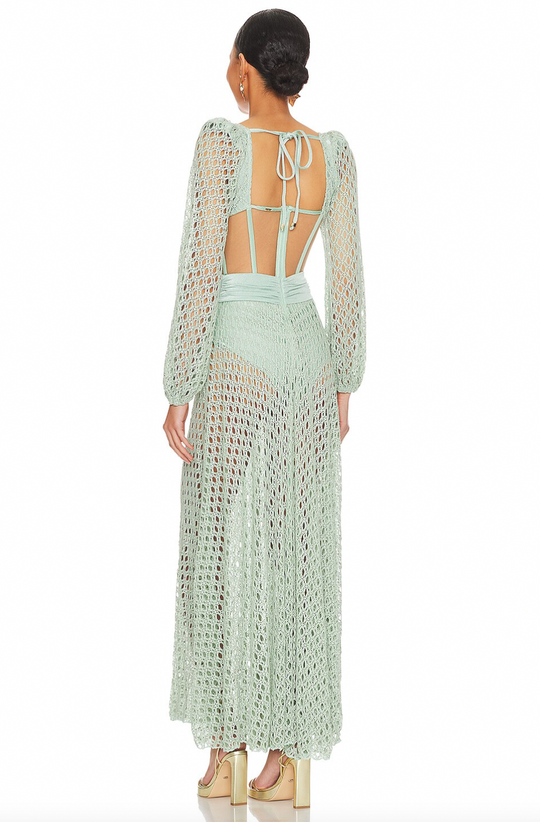 Monstera Crochet Bustier Dress – Petite Chérie