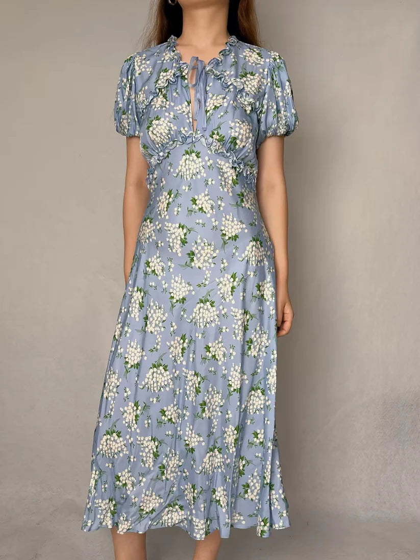 Ember Puff Sleeve Adult Dress in Oriane or Mon Chéri Print