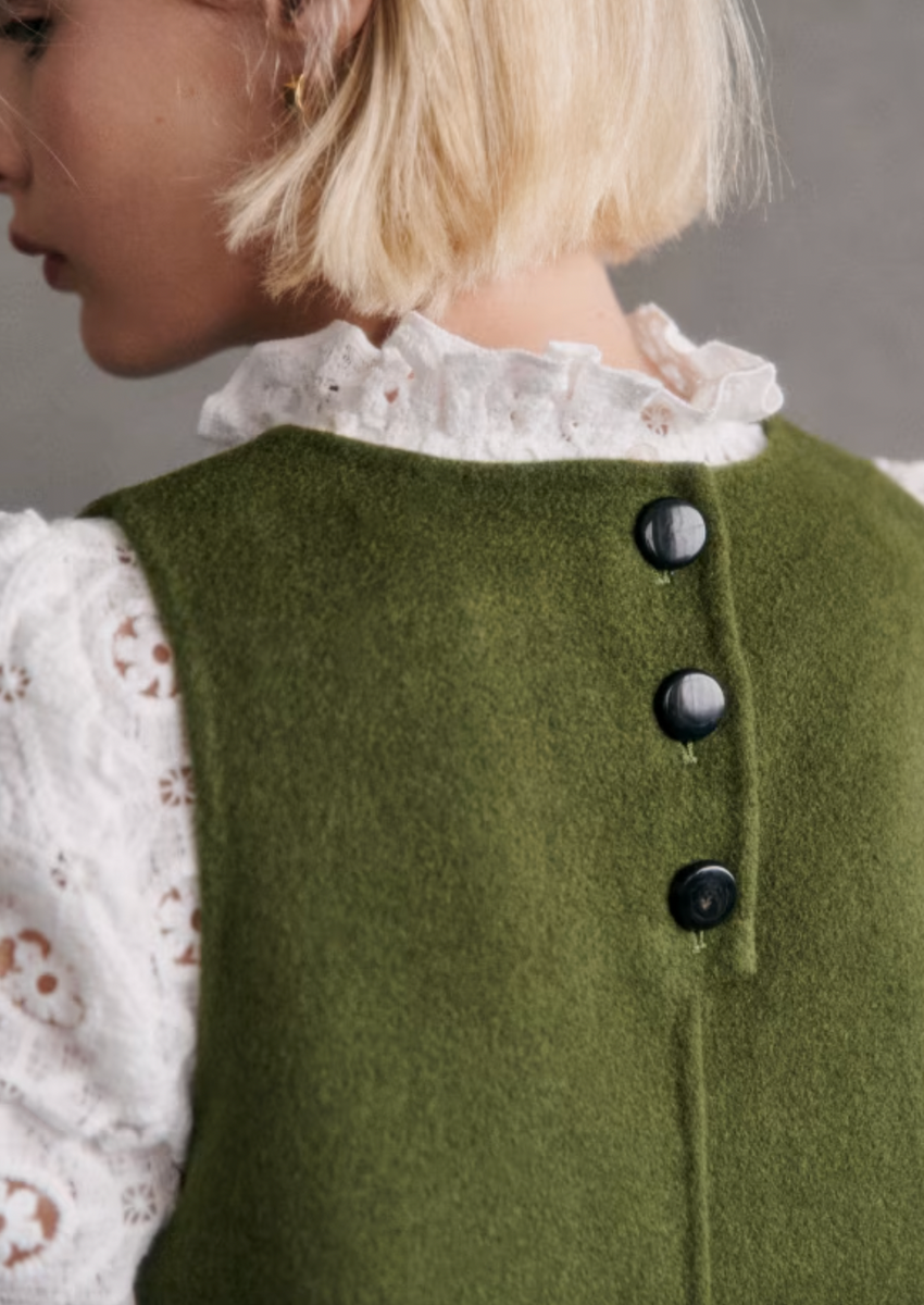 sezane nicia dress green – Petite Chérie collection:everyday-steals Eva Size 3XL 3413 Color:Orange Stripe