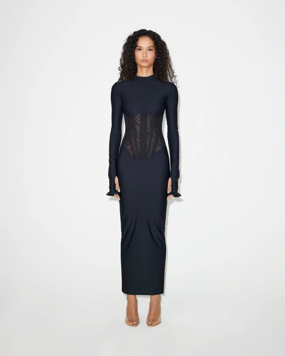 Long Sleeve Corset Dress – Petite Chérie