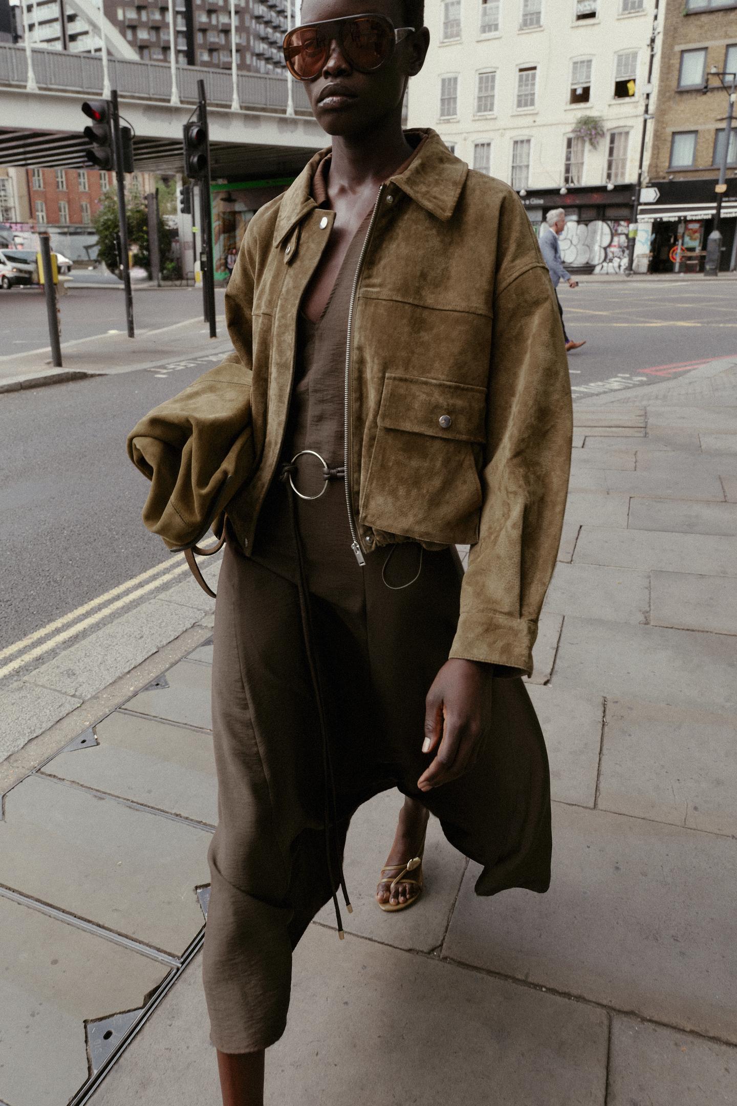 Leather Bomber Jacket