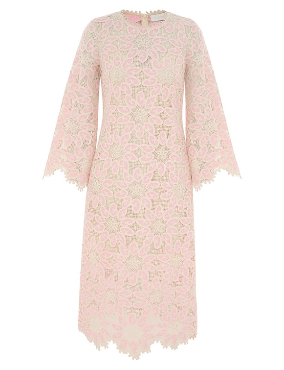 ottie lace mini dress Ottie cotton-blend lace minidress in white - Zimmermann