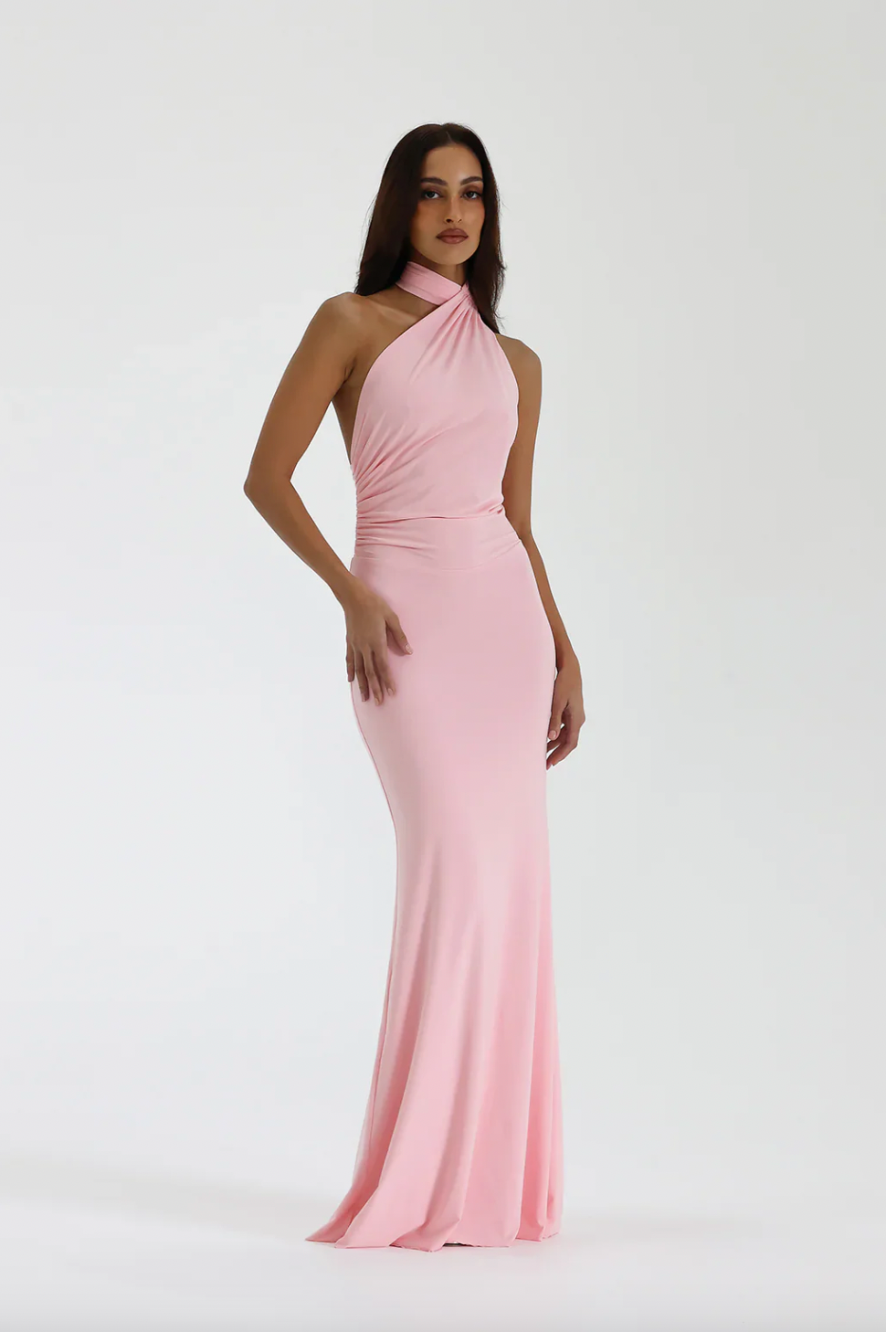 Elevate your style with the Fabienne Gown. Its one-shoulder design and adjustable strap detail give a sophisticated edge, while the stretch Cavalli fabric flawlessly hugs your curves. The contoured, full-length skirt and curved line details highlight your feminine silhouette. A versatile and elegant choice for any special occasion.