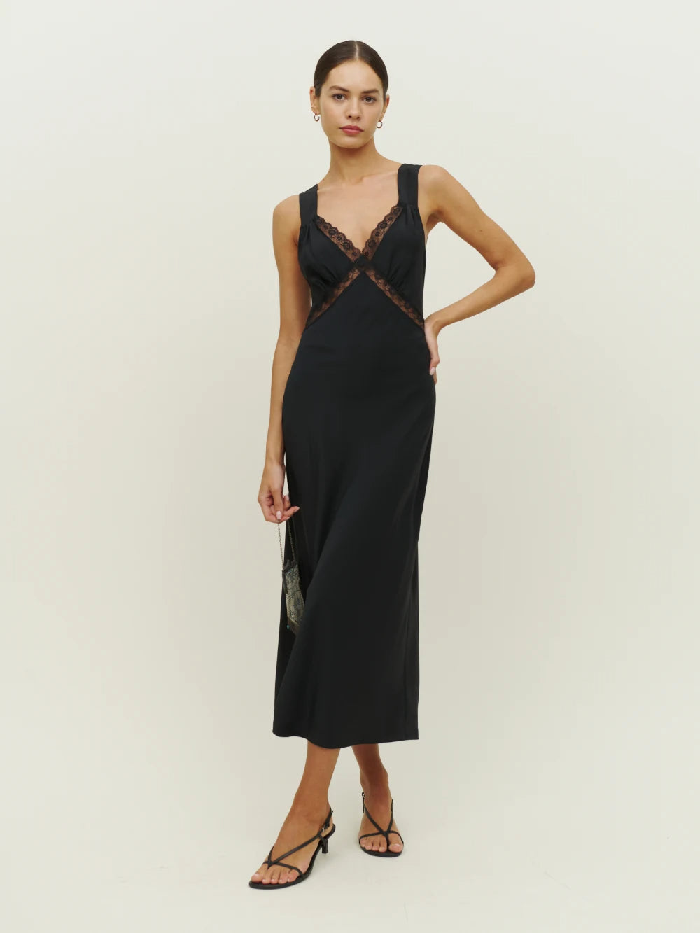 provence silk dress Reformation Provence Silk Dress Cafe by Reformation