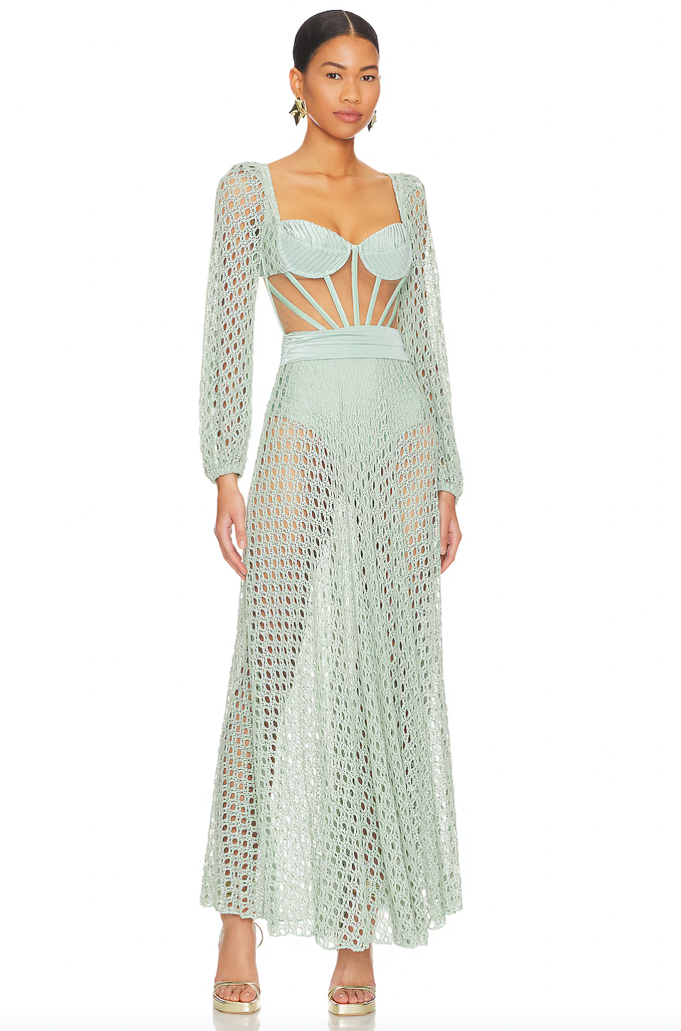 patbo monstera dress Monstera Crochet Bustier Dress – Petite Chérie