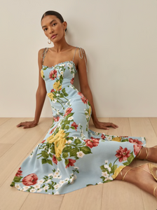 Experience irresistible charm and comfort in our Enya Floral Print Tie Shoulder Dress. With adjustable straps and a sweetheart neckline, this lightweight georgette fabric dress features a back zipper for easy wear. Feel and look effortlessly elegant with its dry handfeel.