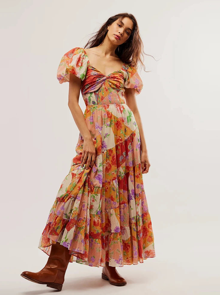 Sundrenched Short-Sleeve Maxi Dress Sundrenched Short-Sleeve Maxi Dress