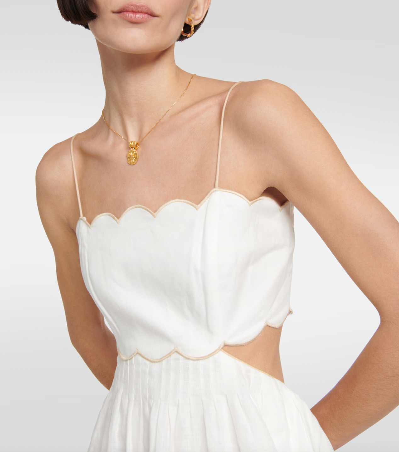 Jude Scallop Midi Dress Petite Chrie Jude Scallop Midi Dress Petite Chrie