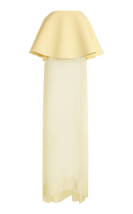 La Robe Vela by Jacquemus combines a structured crepe bodice with a flowing silk chiffon skirt, offering an elegant silhouette that moves with ethereal lightness. Perfect for those who desire sophistication paired with delicate softness, this dress enhances your presence with its refined yet airy design. Experience timeless elegance that effortlessly captures attention.