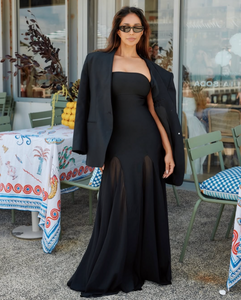 Introducing the Bridget Maxi Dress - the perfect blend of sophistication and comfort. Crafted with our premium crepe knit and chiffon materials, this strapless dress boasts a graceful maxi length and dynamic mesh panels for fluid movement. Featuring a convenient centre back zip closure, it's the ideal option for any event.