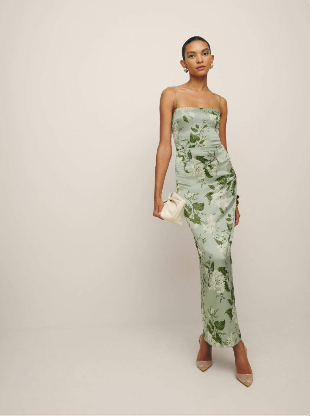 frankie silk dress tea garden Reformation Frankie Silk Dress | Tea garden