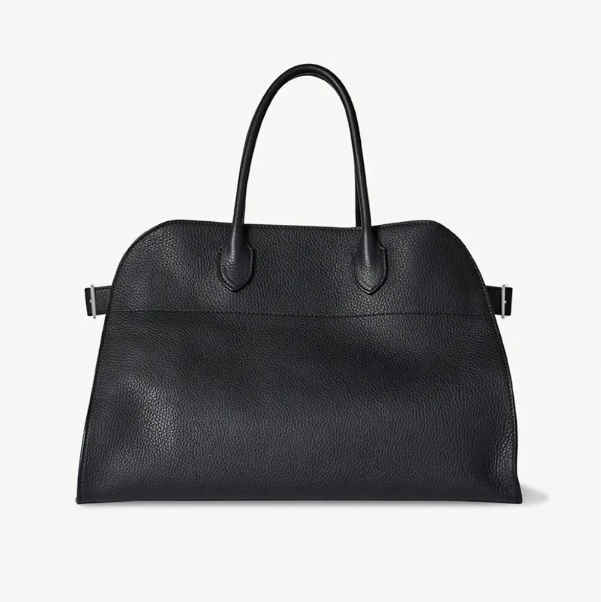 Introducing the Soft Margaux 17 Bag, a timeless piece of luxury crafted from the finest matte grained calfskin leather. With its softly structured design, belted gusseted side panels, and interior toggle closure, this top-handle bag is both functional and stylish. Elevate your wardrobe with this elegant and exclusive accessory.