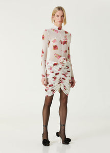 Elevate your wardrobe with the Printed Jersey Mini Dress by Magda Butrym, featuring delicate rose appliqués that add a touch of romance. Crafted from soft, comfortable jersey fabric, this dress offers a flattering fit enhanced by elegant draped panels at the hem. Its unique all-over print ensures no two pieces are exactly alike, letting you stand out with effortless sophistication. Perfect for daytime events or chic evenings, this mini dress combines style and comfort seamlessly.