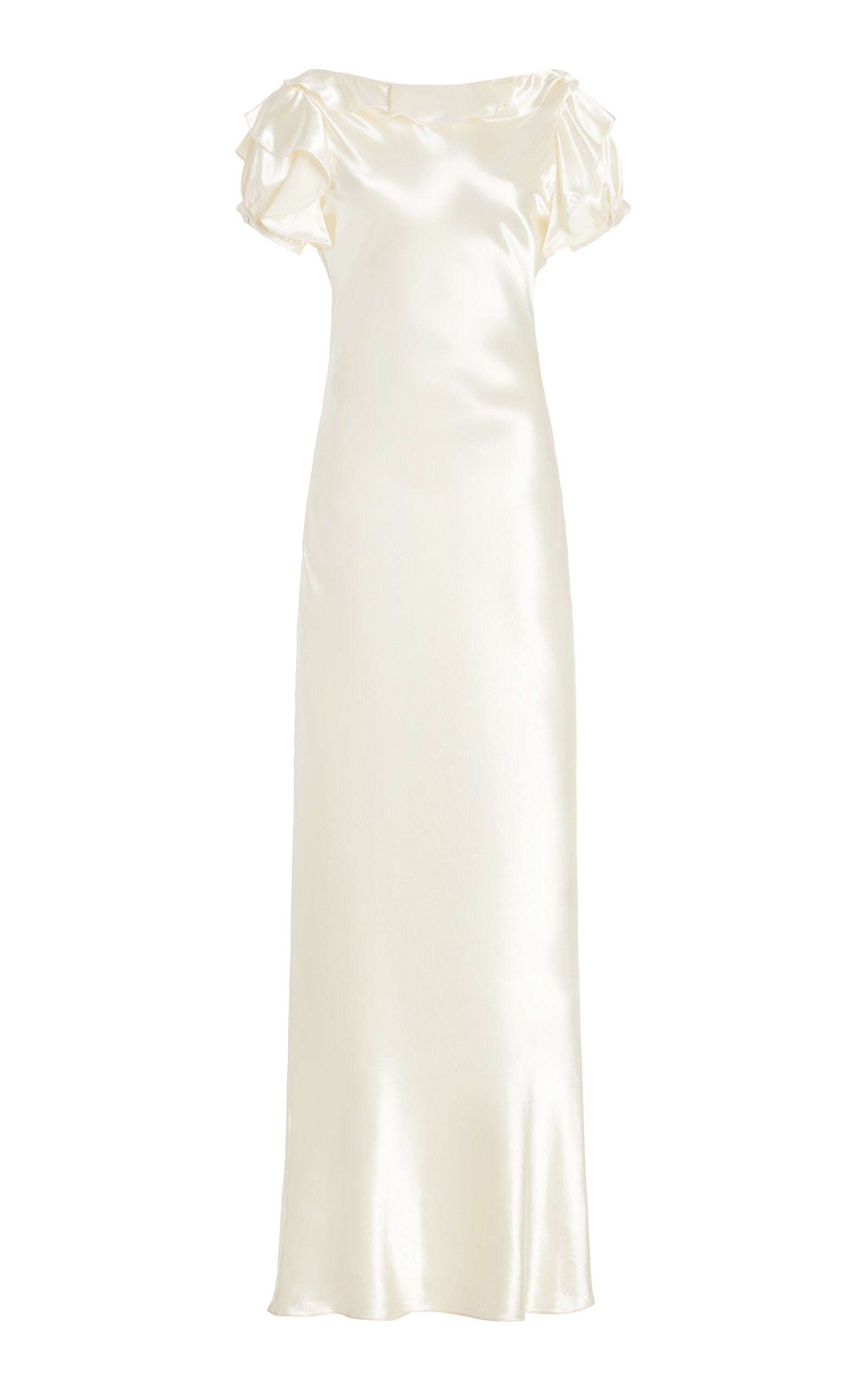 Lafont Ruffled Silk Maxi Dress – Petite Chérie
