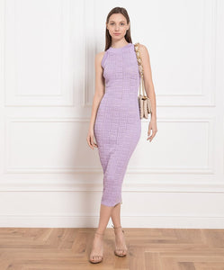 BALMAIN Purple Sheath Dress