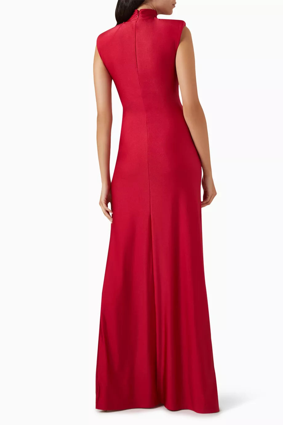 The Genis Cut-out Maxi Dress by Daname redefines evening elegance with its striking high neckline and sleeveless silhouette that flatters the modern woman. A daring front cut-out, adorned with a luxe gold-tone toggle chain, creates an eye-catching focal point that sets this piece apart from traditional formal wear. The graceful flared hem adds movement and dimension, making it perfect for those who want to make a sophisticated statement. 