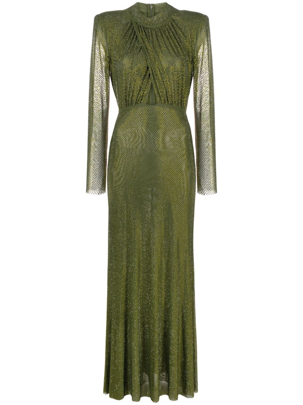Olive Green Rhinestone Maxi Dress Petite Chrie Olive Green Rhinestone Maxi Dress Petite Chrie