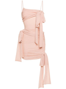 Blumarine Bow-embellished Gathered Minidress Petite Chrie Blumarine Bow-embellished Gathered Minidress Petite Chrie