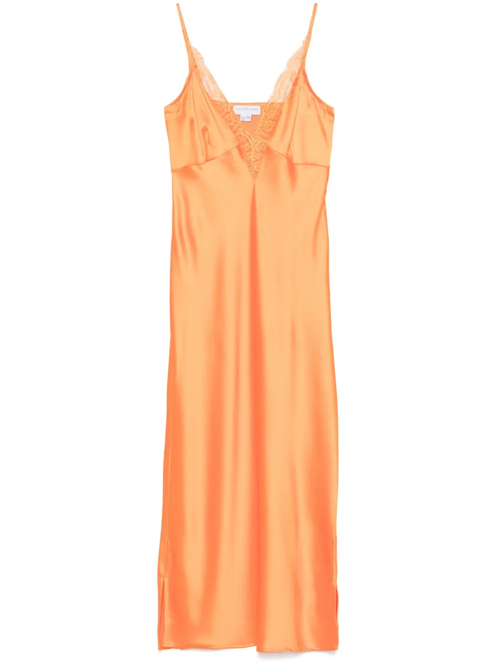 The Caetana dress combines sophistication and allure with adjustable shoulder straps and a plunging V-neck that enhances your silhouette. Detailed with scalloped eyelash lace trim and side splits at the hem, this dress adds a delicate, feminine touch while allowing graceful movement. Perfect for making a memorable impression at any event.