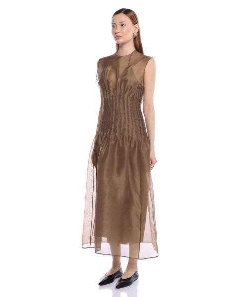 The Wes Dress in Toffee  Petite Chrie