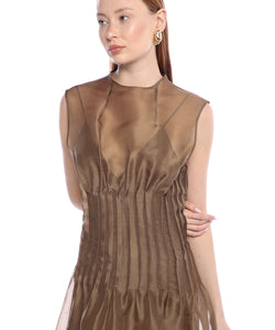 The Wes Dress in Toffee – Petite Chérie