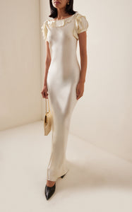 Lafont Ruffled Silk Maxi Dress – Petite Chérie