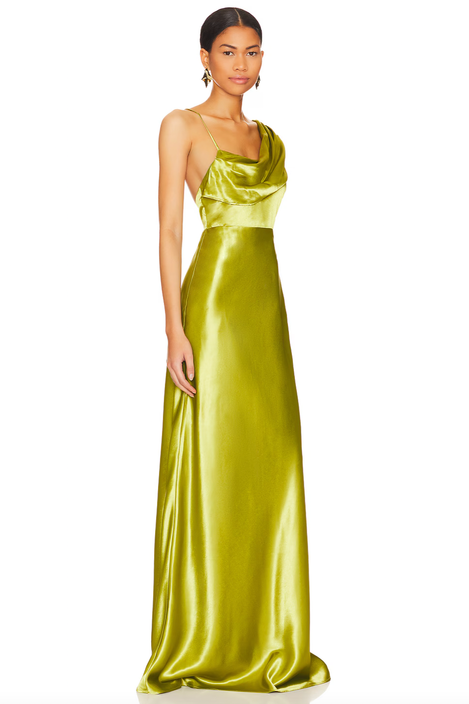 The Antonia Gown by House of Harlow 1960 effortlessly combines elegance with modern sophistication. Crafted from luxurious satin, this stunning piece features a draped off-shoulder silhouette that creates an alluring, romantic look. The singular adjustable shoulder strap offers personalized comfort and flattering support, while the subtle draped detailing adds dimension and movement. 