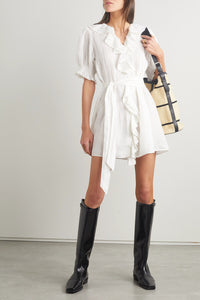 Refresh your spring wardrobe with the Piper Ruffled Dress from Doen. Embrace the dreamy Edwardian-inspired style and make sunny afternoons even more stylish. This dress is a must-have for your warm-weather rotation. Elevate your look and make it your forever favorite.