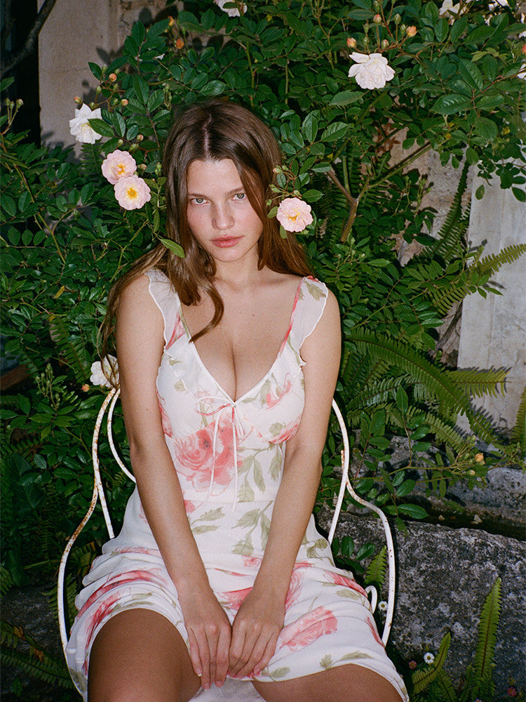 the gemma dress in printed silk chiffon The Gemma Dress in Printed Silk Chiffon