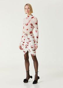 Elevate your wardrobe with the Printed Jersey Mini Dress by Magda Butrym, featuring delicate rose appliqués that add a touch of romance. Crafted from soft, comfortable jersey fabric, this dress offers a flattering fit enhanced by elegant draped panels at the hem. Its unique all-over print ensures no two pieces are exactly alike, letting you stand out with effortless sophistication. Perfect for daytime events or chic evenings, this mini dress combines style and comfort seamlessly.