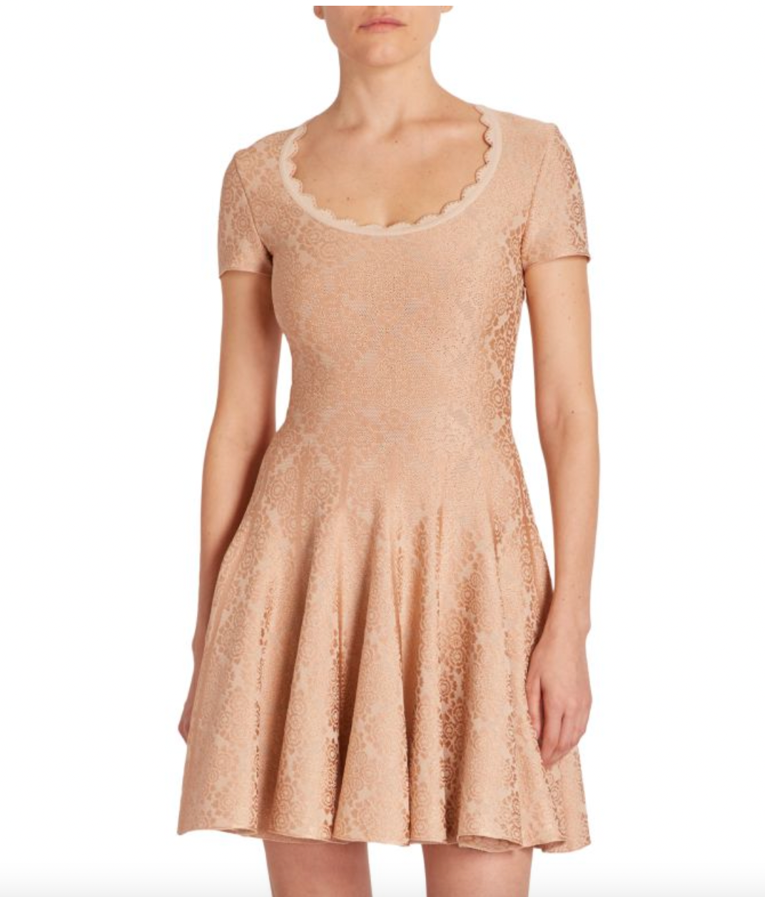 alaia skater dress ALAA Fluid Skater Mini Dress in Fuchsia