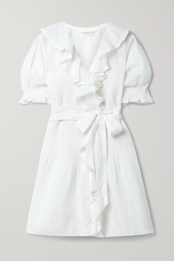 Refresh your spring wardrobe with the Piper Ruffled Dress from Doen. Embrace the dreamy Edwardian-inspired style and make sunny afternoons even more stylish. This dress is a must-have for your warm-weather rotation. Elevate your look and make it your forever favorite.