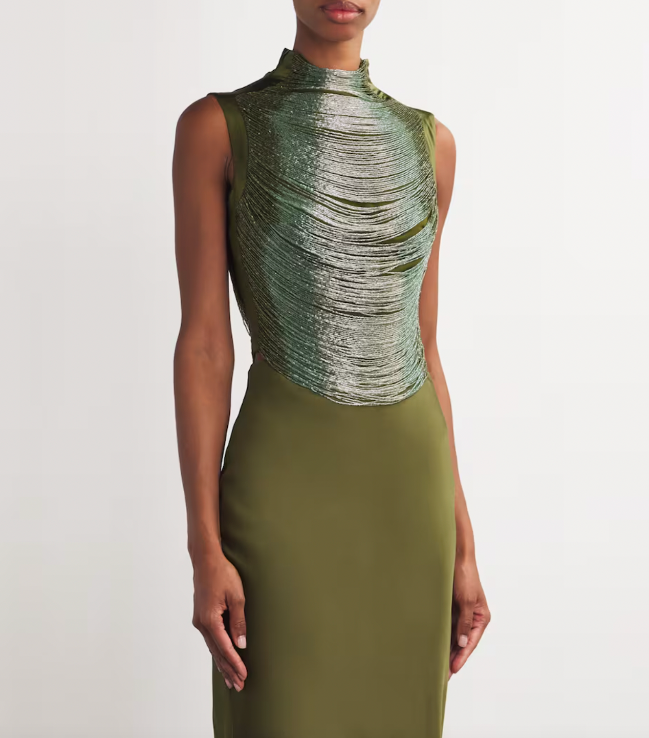 Elevate your wardrobe with the Multi Beaded Taraji Blouse by Cult Gaia, featuring exquisite hand-beaded arcs that highlight Cult Gaia’s commitment to artisanal excellence. The cedar-toned, stretchy side panels ensure a flattering fit while adding subtle contrast. Perfectly paired with the matching Chantel skirt, this blouse transforms any look with its intricate detailing and luxurious craftsmanship.
