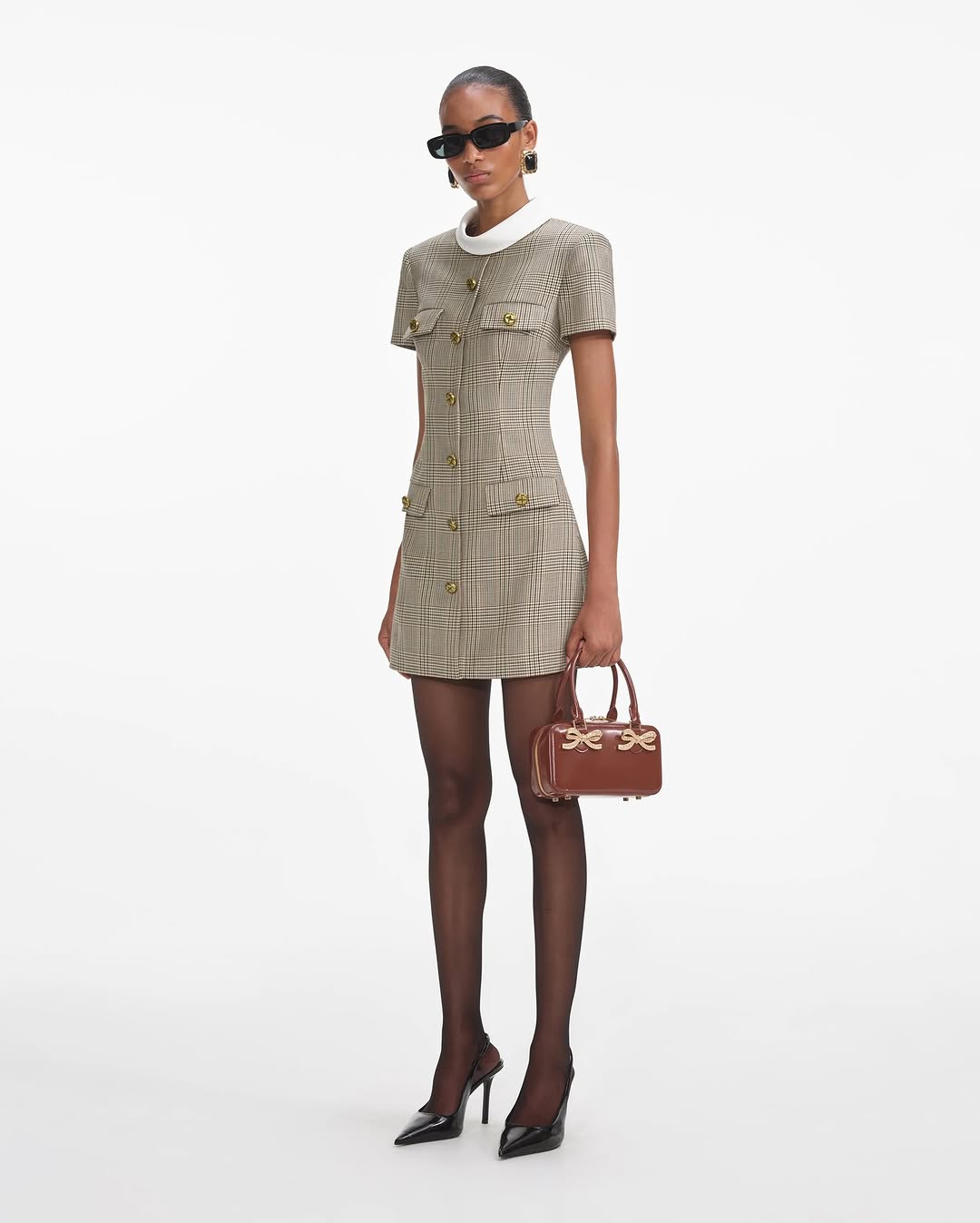 wool mini dress Check Wool Mini Dress – Petite Chérie