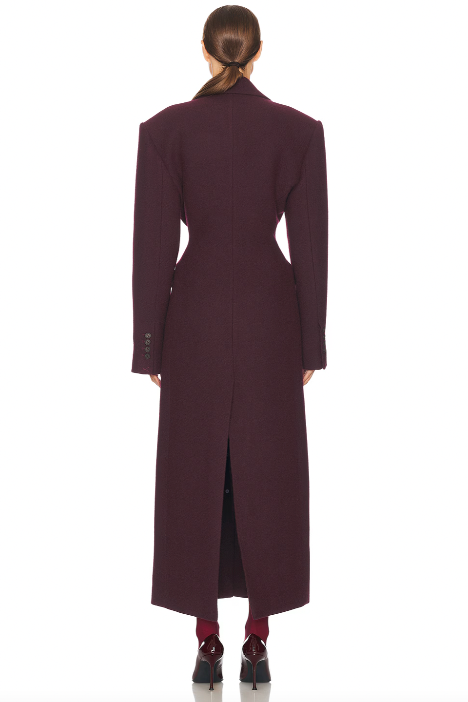 Elevate your outerwear collection with this Italian wool blend topcoat by Helsa, crafted for timeless sophistication. The front button closure and structured shoulder padding create a polished silhouette, while buttoned cuffs add refined detail. Practical breast welt and side flap pockets keep essentials within reach, and the darted waist design flatters your frame with subtle shaping. Constructed from luxurious brushed twill fabric, this coat delivers both comfort and durability for seasons of wear. 