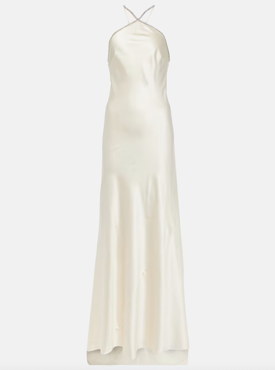 Expertly crafted from luxurious silk satin, this Embellished Gown by Roland Mouret features a stunning open back with lace-up detail and elegant A-Line silhouette. Perfect for any special occasion, this halter gown exudes timeless sophistication and will make you feel confident and beautiful.