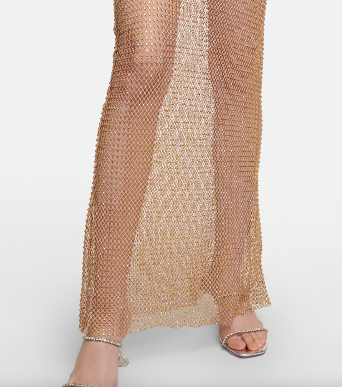 Embellished fishnet maxi dress Petite Chrie Embellished fishnet maxi dress Petite Chrie