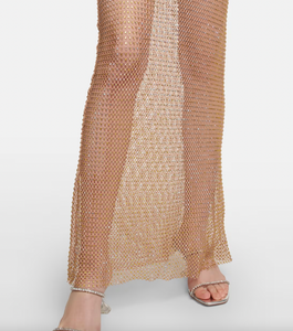embellished fish nets Embellished fishnet maxi dress – Petite Chérie
