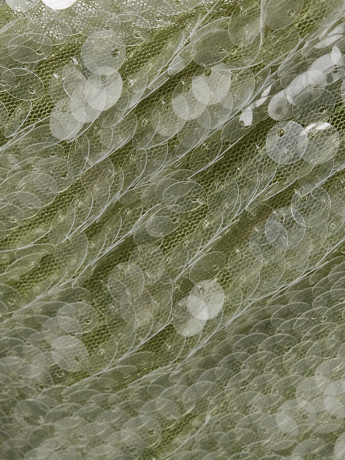 Elevate your evening with the Casey Paillette-embellished Maxi Dress by STAUD, a stunning strapless design that commands attention. Crafted from luxurious stretch-tulle, this gown features intricate paillette embellishments that catch the light beautifully, creating an enchanting shimmer with every movement. The rich green hue offers timeless sophistication while the strapless silhouette provides an elegant, modern edge. 