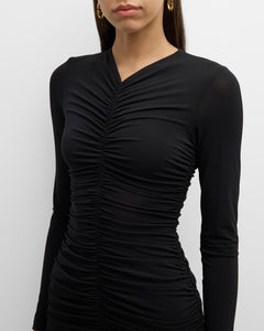 The Fawn Ruched Column Gown blends graceful elegance with exceptional comfort, featuring soft jersey fabric and a sheer skirt that flows beautifully. Its partially lined design and hidden back zipper ensure a flawless fit and easy dressing. Thoughtful ruching at the front and back enhances your silhouette, making it a perfect choice for any event where effortless style matters. Elevate your look with this sophisticated yet comfortable gown.