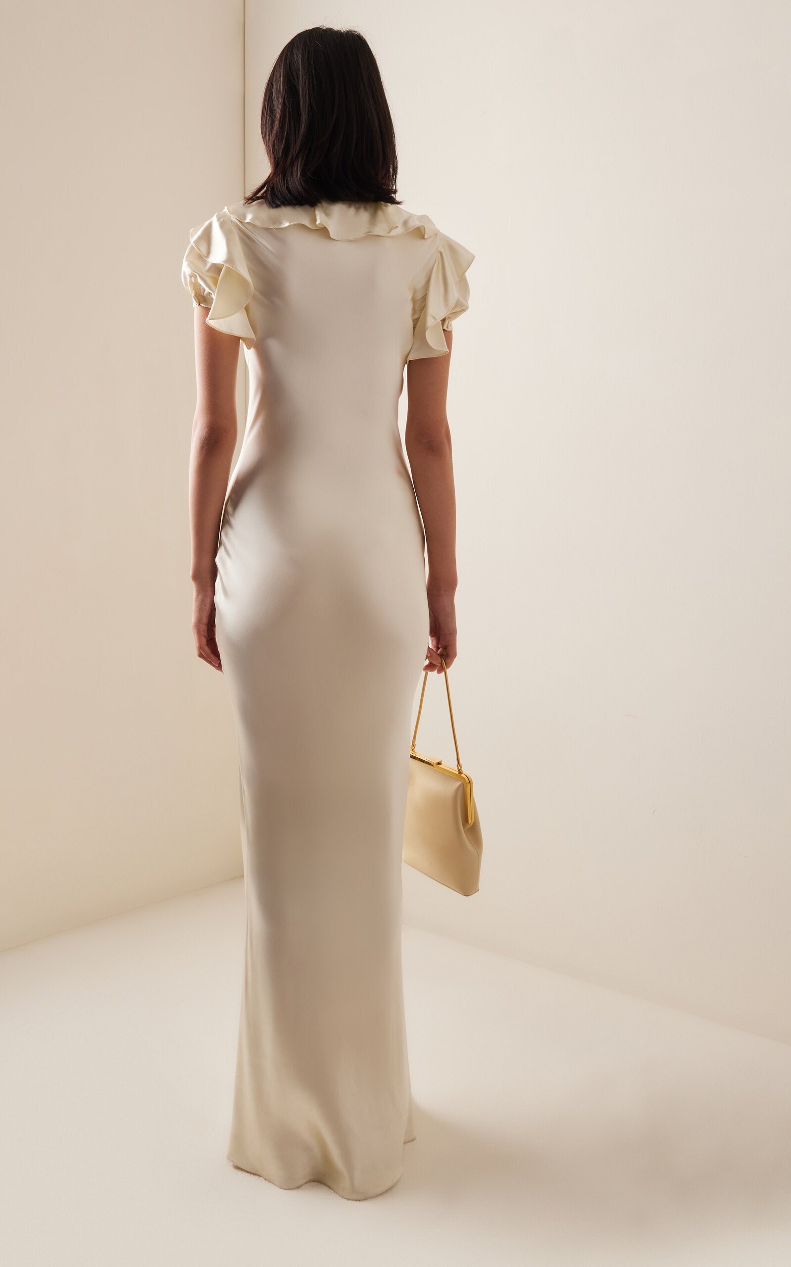 Lafont Ruffled Silk Maxi Dress – Petite Chérie
