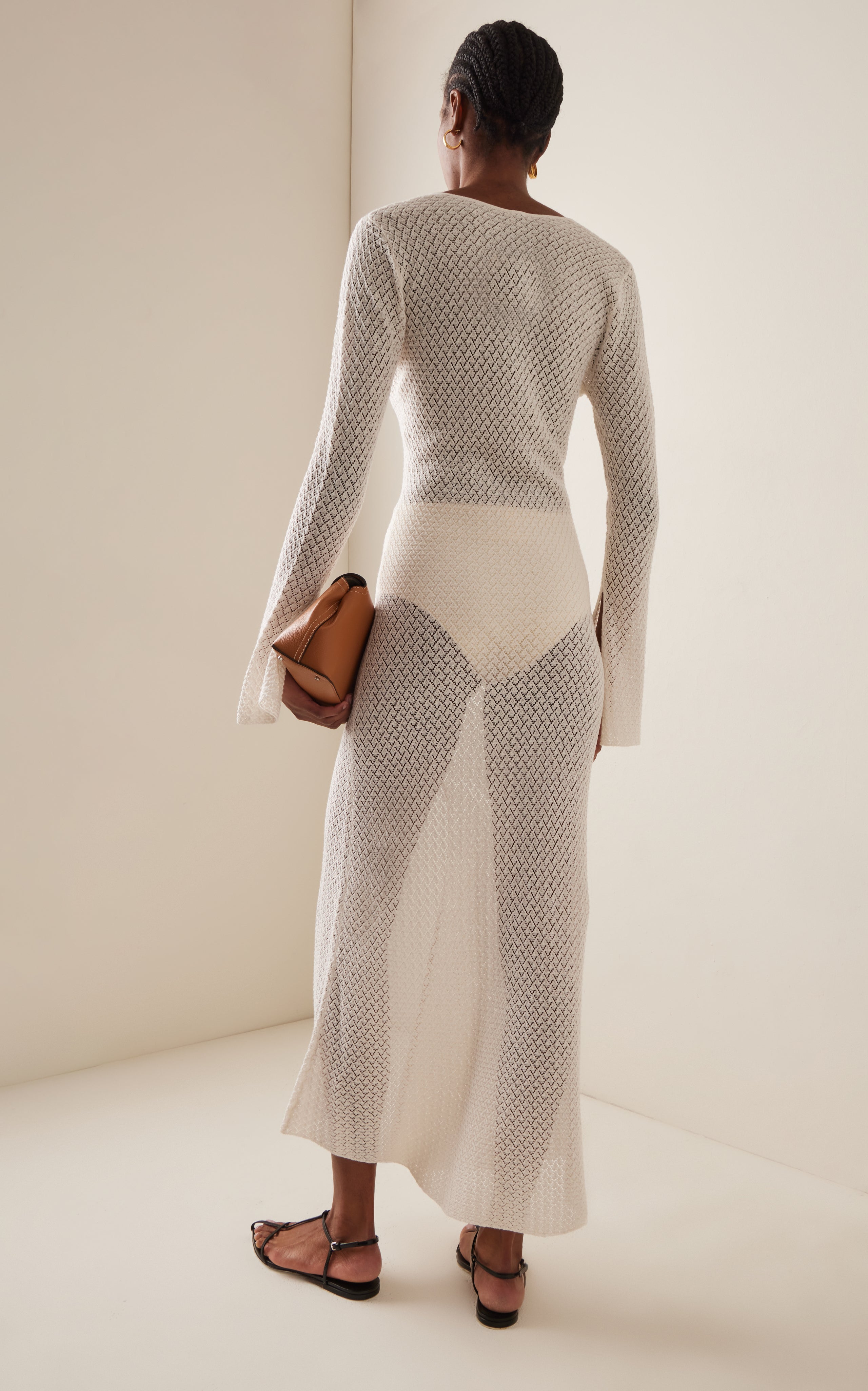 Tanzania Pointelle-Knit Maxi Dress Petite Chrie Tanzania Pointelle-Knit Maxi Dress Petite Chrie