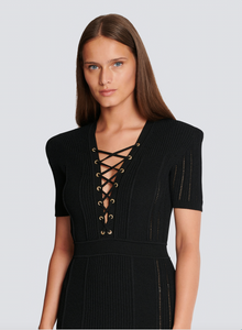 BALMAIN Short Lace-up Dress Petite Chrie BALMAIN Short Lace-up Dress Petite Chrie