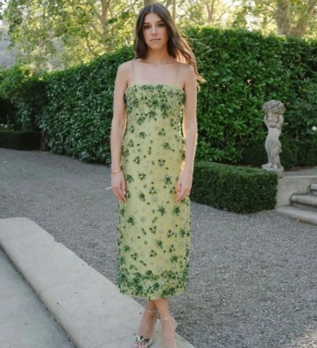 Embroidered Silk and Wool Midi Dress Embroidered Silk and Wool Midi Dress