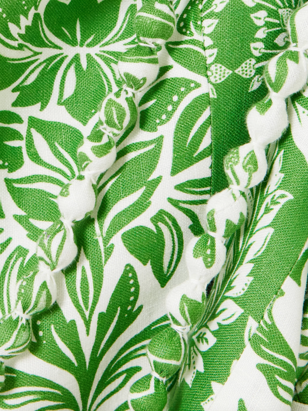 This Printed Gathered Linen Maxi Dress by FARM RIO offers a blend of effortless style and breathable comfort. Crafted from high-quality linen, its gathered design enhances the silhouette while allowing natural airflow, making it ideal for warm weather. The vibrant print adds a distinctive, expert touch, perfect for showcasing refined taste in casual or resort wear.