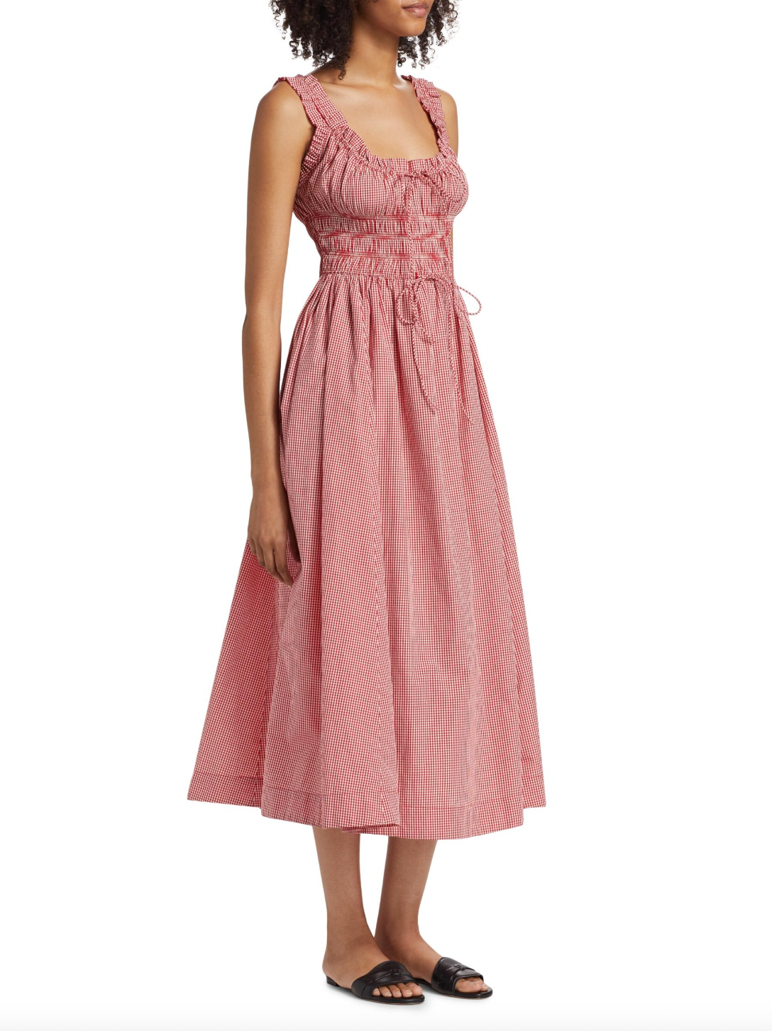Emmaretta Gingham Midi Dress Petite Chrie Emmaretta Gingham Midi Dress Petite Chrie