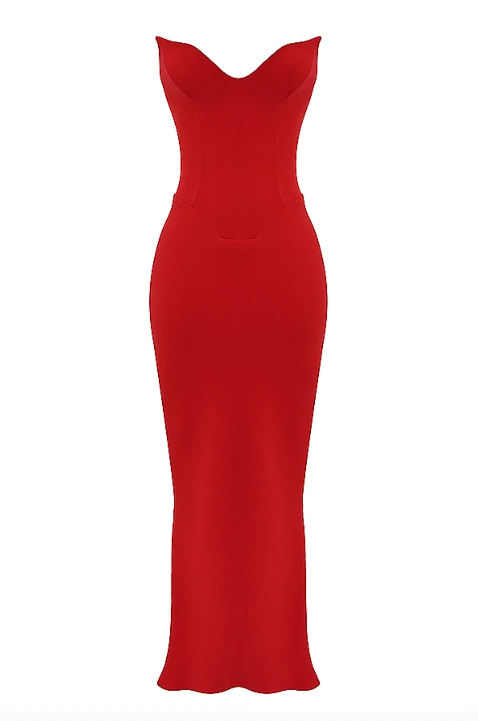 Introducing the Cherry Strapless Corset Dress, the epitome of timeless elegance. This stunning strapless corset dress features a striking peaked neckline that beautifully frames your décolletage while accentuating your silhouette. Crafted from luxurious cherry stretch crepe, this glamorous piece moves with you, offering both comfort and sophistication. 