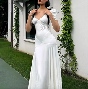 White Silk Crepe Dress – Petite Chérie