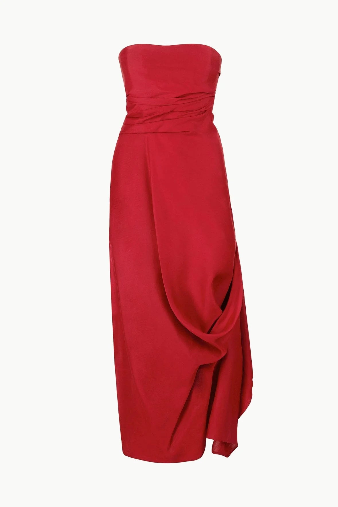 Unleash your daring side with the Caravaggio Dress Rouge by STAUD! This luxurious maxi dress, crafted from a silk wool blend, drapes elegantly and offers structural support with its built-in corset. Perfect for any adventure, this dress combines ease and sophistication. Embrace the challenge and stand out in style!